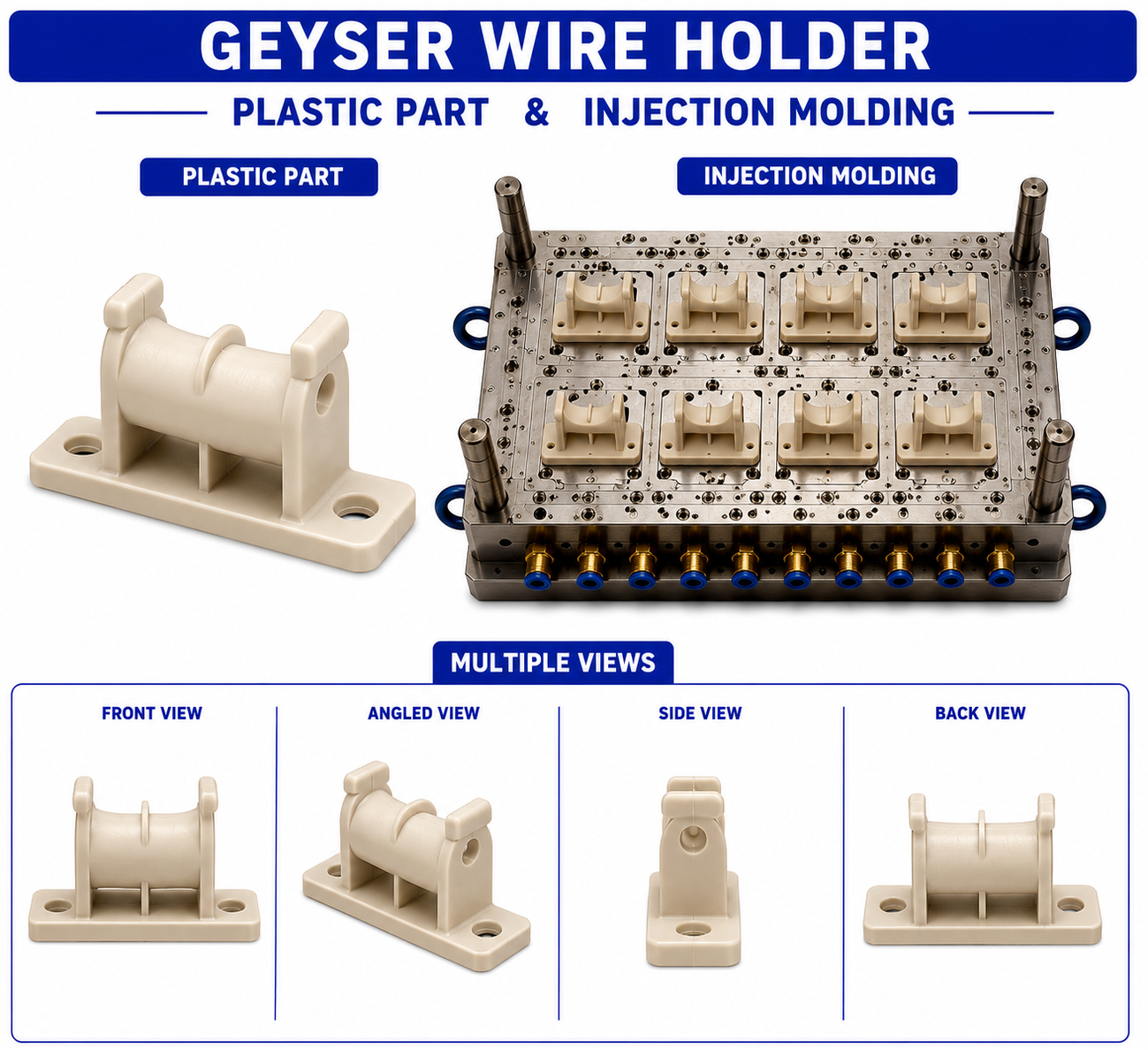 Geyser Plastic Wire Holder Mould and Moulding Service